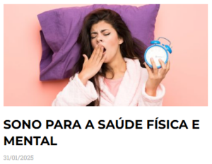 Capa do artigo "O sono e a saúde mental" do Psicólogo Francisco na Revista Ave Maria, explicando a relação entre o descanso e o bem-estar emocional.